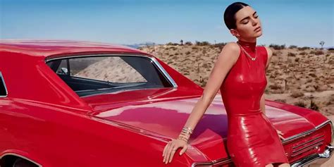 Kendall Jenner Slays in a Red Skin Tight Latex Mini .